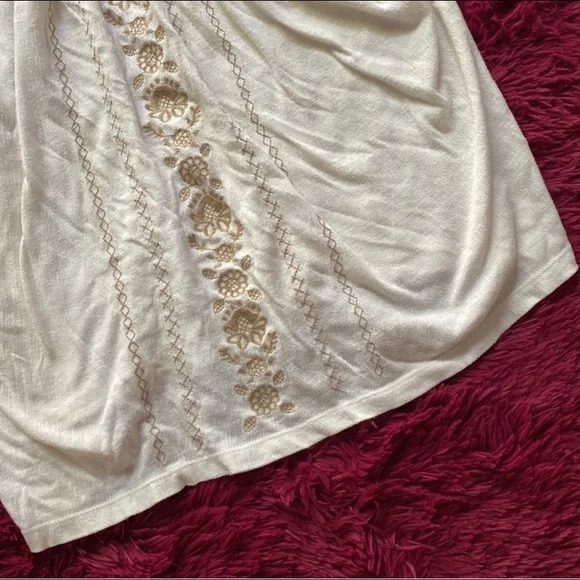 Boho cream scoop neck top - Picture 4 of 14